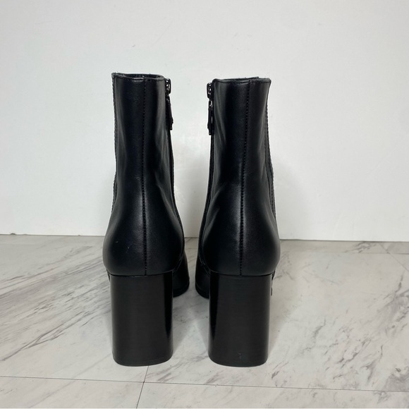 Blondo Indi Black Leather Pointy Toe Heeled Bootie 7 1/2 M - Picture 3 of 14